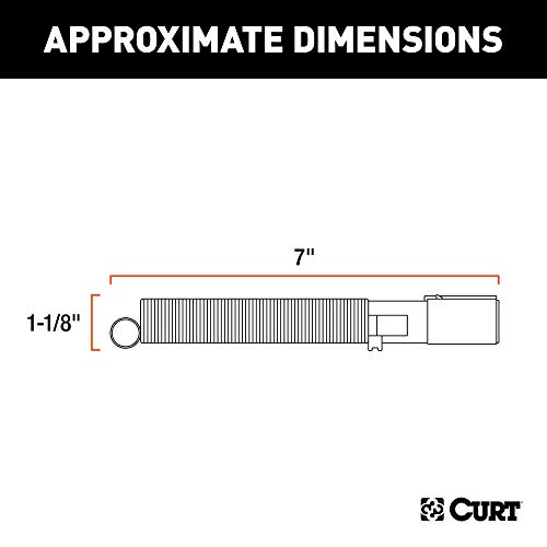 CURT 58083 Trailer-Side 6-Way Round Trailer Wiring Harness Plug with Spring, 6-Pin Trailer Wiring