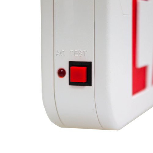 LFI Lights | Red Exit Sign | All LED | White Thermoplastic Housing | Hardwired with Battery Backup | Optional Double Face and Knock Out Arrows Included | UL Listed | (1 Pack) | LEDJR-R