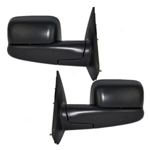 Replacement Set Driver and Passenger Power Side Trailer Tow Flip-Up Mirrors Heated Compatible with 2002-2008 Ram 1500 Pickup Truck 55077445AO 55077444AO