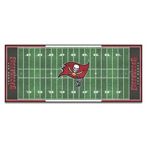 fanmats - 7368 nfl tampa bay buccaneers nylon face football field runner 30"x72"