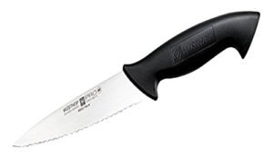 wusthof pro wavy utility knife, 6-inch,black/silver