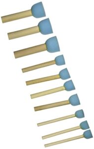 sponge stippler set, (3) 1/4", (4) 3/4", (3) 1, 1/4", 10/pkg