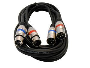 audio2000's 10ft xlrf to dual xlrm balanced audio cable (adc203g)