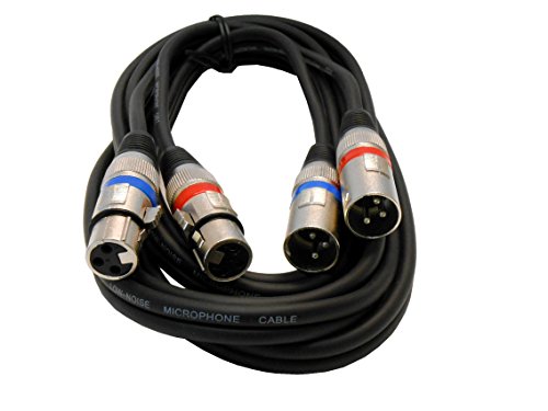 Audio2000'S 10ft XLRF to Dual XLRM Balanced Audio Cable (ADC203G)