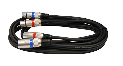 Audio2000'S 10ft XLRF to Dual XLRM Balanced Audio Cable (ADC203G)