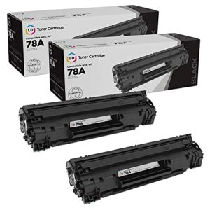 ld products compatible toner cartridge replacements for hp 78a ce278a (black, 2-pack) for in use: hp-78a hp78a laserjet pro / laserjet m1536dnf, m1537dnf, m1538dnf, m1539dnf, p1566, p1606dn