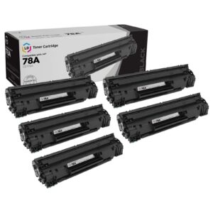 ld compatible toner cartridge replacements for hp 78a ce278a (black, 5-pack)