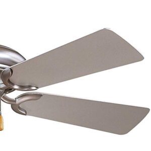 Minka-Aire F563-BS Supra 44 Inch Pull Chain Ceiling Fan in Brushed Steel Finish