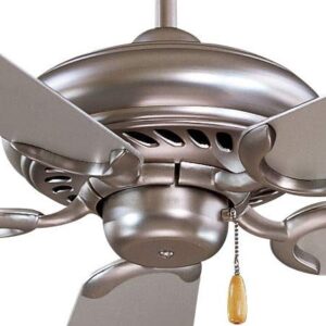 Minka-Aire F563-BS Supra 44 Inch Pull Chain Ceiling Fan in Brushed Steel Finish