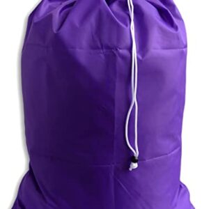 Extra Large Laundry Bag, Drawstring, Color: Purple, Jumbo Size