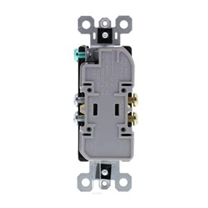 Legrand - Pass & Seymour Radiant Tamper Resistant Outlet, Nickel Power Outlet, 15 Amp Wall Outlet, 885TRNICC12, 1 Count