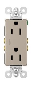 legrand - pass & seymour radiant tamper resistant outlet, nickel power outlet, 15 amp wall outlet, 885trnicc12, 1 count