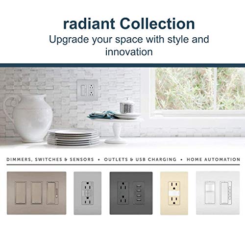 Legrand - Pass & Seymour Radiant Tamper Resistant Outlet, Nickel Power Outlet, 15 Amp Wall Outlet, 885TRNICC12, 1 Count