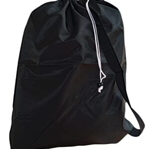 Black Laundry Bag with Strap, Drawstring, Large Size 30x40, Choose from 16 Colors