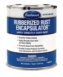 eastwood black rubberized rust encapsulator quart prevents rust corrosion epoxy fortified low voc formula