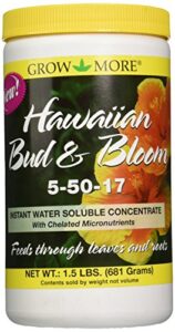 grow more 7505 hawaiian bud and bloom 5-50-17 fertilizer, 1.5-pound