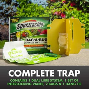 Spectracide Bag-A-Bug Japanese Beetle Trap, Dual Lure System