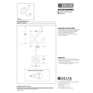 DELTA 79735, 3.93 x 2.5 x 4.65 Inches, Polished Chrome