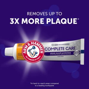 ARM & HAMMER Complete Care Fluoride Anticavity Toothpaste, Fresh Mint 6 oz (Pack of 3)