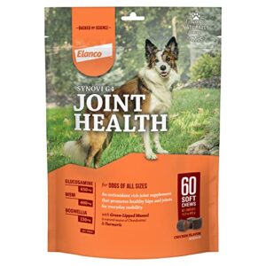 synovi g4 dog joint supplement chews, 60-count, for dogs of all ages, sizes and breeds