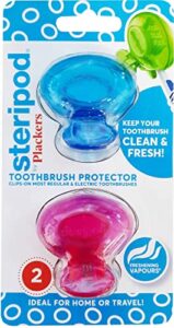 steripod corded electric ene03-brk toothbrush protector dual pack (assorted colors)