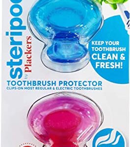 steripod Corded Electric ENE03-BRK Toothbrush Protector Dual Pack (Assorted Colors)