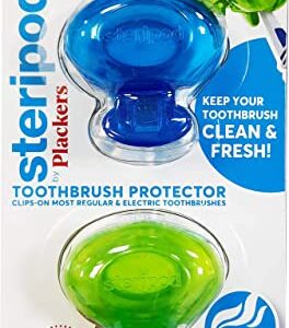 steripod Corded Electric ENE03-BRK Toothbrush Protector Dual Pack (Assorted Colors)