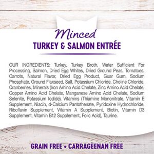 Wellness Complete Health Natural Grain Free Wet Canned Cat Food, Minced Turkey & Salmon Entree, 5.5-Ounce Can (Pack of 24)