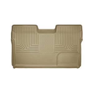 husky liners weatherbeater | fits 2009 - 2014 ford f - 150 supercrew cab w/manual transfer case shifter | second row liner, tan | 19333