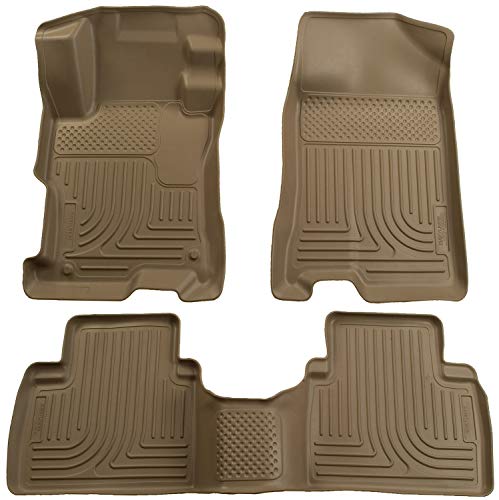 Husky Liners Weatherbeater | Fits 2004 - 2009 Toyota Prius, Front & 2nd Row Floor Liners - Tan, 3 pc. | 98523