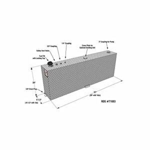 RDS MFG INC 71083 Rectangular Auxiliary/Transfer Fuel Tank - 45 Gallon Capacity