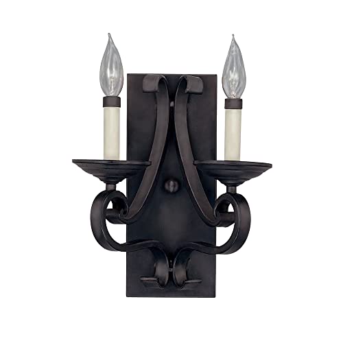 Designers Fountain 9032-NI Barcelona Wall Sconce, 2-Light, Black