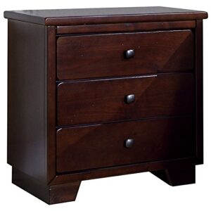 progressive furniture diego nightstand, 24" x 15" x 25", espresso pine