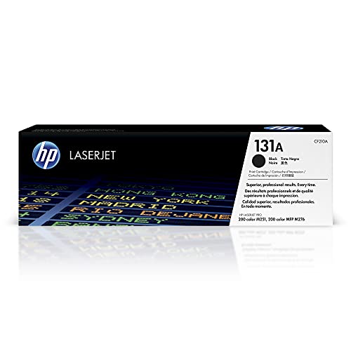 HP 131A Black Toner Cartridge | Works with HP LaserJet Pro 200 color M251 Series, HP LaserJet Pro 200 color MFP M276 Series | CF210A