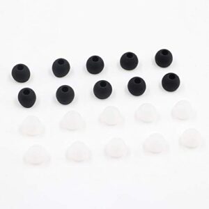 dsyj headphone earpads medium silicone replacement ear buds 5 pairs black 5 pairs white