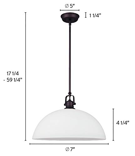 Canarm IPL177B01ORB Rowan 1-Light Mini Pendant , Oil-rubbed Bronze