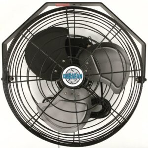 durafan 18" indoor/outdoor circulating fan with wide guard - black