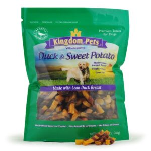 Kingdom Pets Filler Free Duck Jerky & Sweet Potato Twists, Premium Treats for Dogs, 48-Ounce Bag