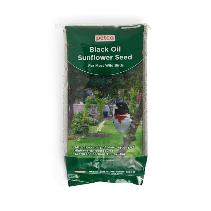 Petco Black Oil Sunflower Seed Wild Bird Food, 30 lb Bag