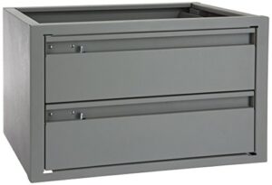 kargo master 40070 grey 20" w x 12" h x 13.5" d steel 2 drawer cabinet