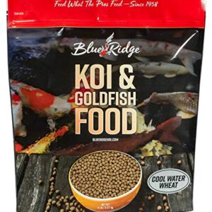 Blue Ridge Fish Food [5lb], Cool Water Wheat Formula Floating 3/16" Pellet, Koi and Goldfish