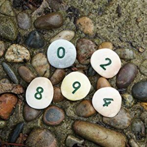 Yellow Door YD-11 Number Pebbles, Kindergarten Grade to 3 Grade, 5" H, 3" L, 3" W