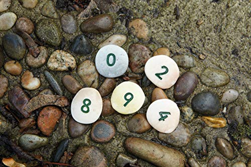 Yellow Door YD-11 Number Pebbles, Kindergarten Grade to 3 Grade, 5" H, 3" L, 3" W