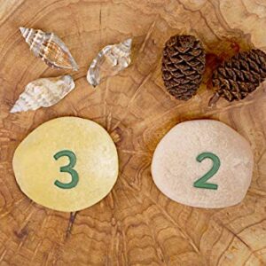 Yellow Door YD-11 Number Pebbles, Kindergarten Grade to 3 Grade, 5" H, 3" L, 3" W