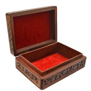 New Age Source The Carved Wood Box Flower of Life