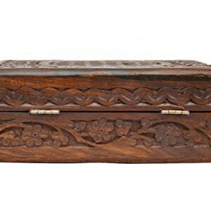 New Age Source The Carved Wood Box Flower of Life