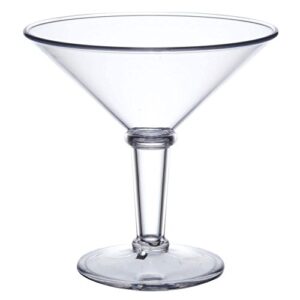 G.E.T. SW-1419-1-SAN-CL Shatterproof Jumbo Martini Cocktail Glass, BPA Free, 48 Ounce, Clear