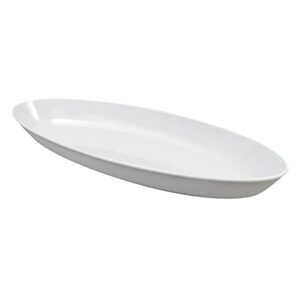 g.e.t. ml-256-w white 10.4 qt., 30" x 11.75" deep oval platter, break resistant dishwasher safe melamine plastic, siciliano collection