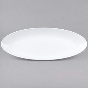 G.E.T. ML-256-W White 10.4 qt., 30" x 11.75" Deep Oval Platter, Break Resistant Dishwasher Safe Melamine Plastic, Siciliano Collection