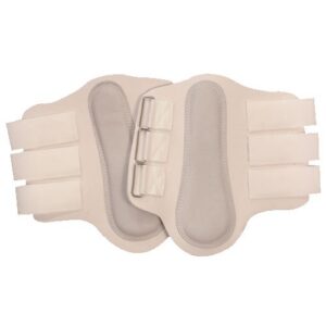 intrepid international splint boots with white leather patches, small, white